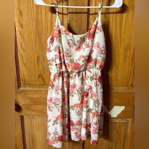 Forever 21 Floral Pink and White Dress